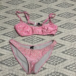 Small Pink Cheetah Triangl Set